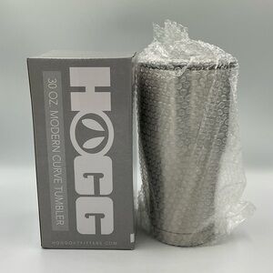 HOGG 30oz Stainless Steel Modern Curve Tumbler with Lid and Straw - Silver